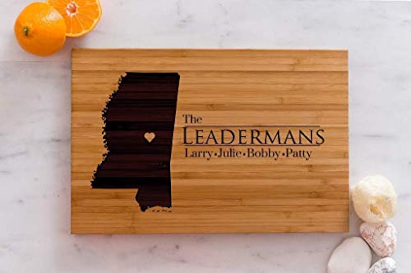 Personalized State Engraved Cutting Board by Left Coast Original