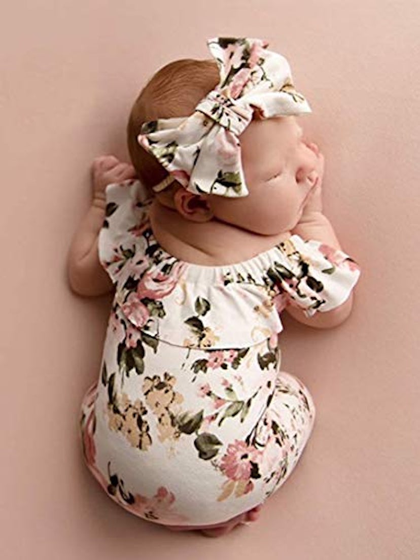 Giggle Angel Floral Jumpsuit Set