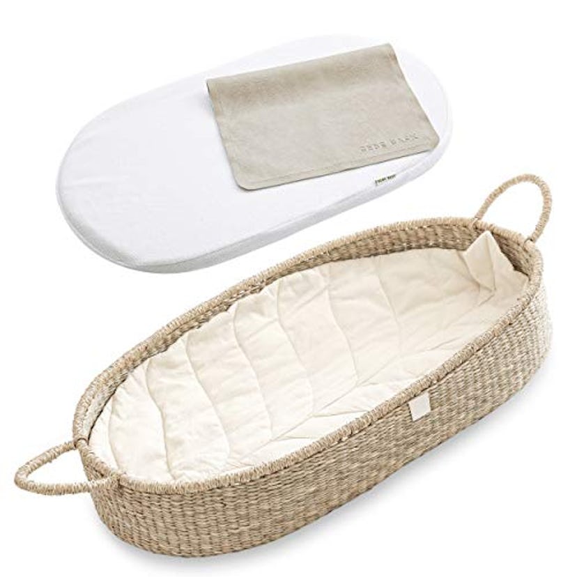 Bebe Bask Organic Seagrass Changing Table Basket