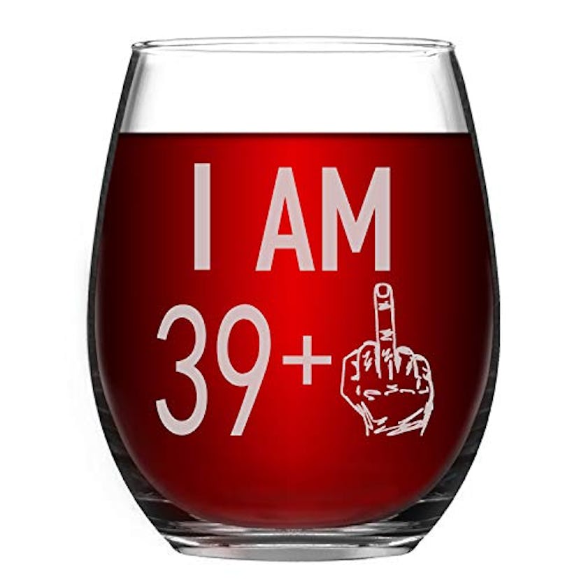 39 + 1 Stemless Wine Glass