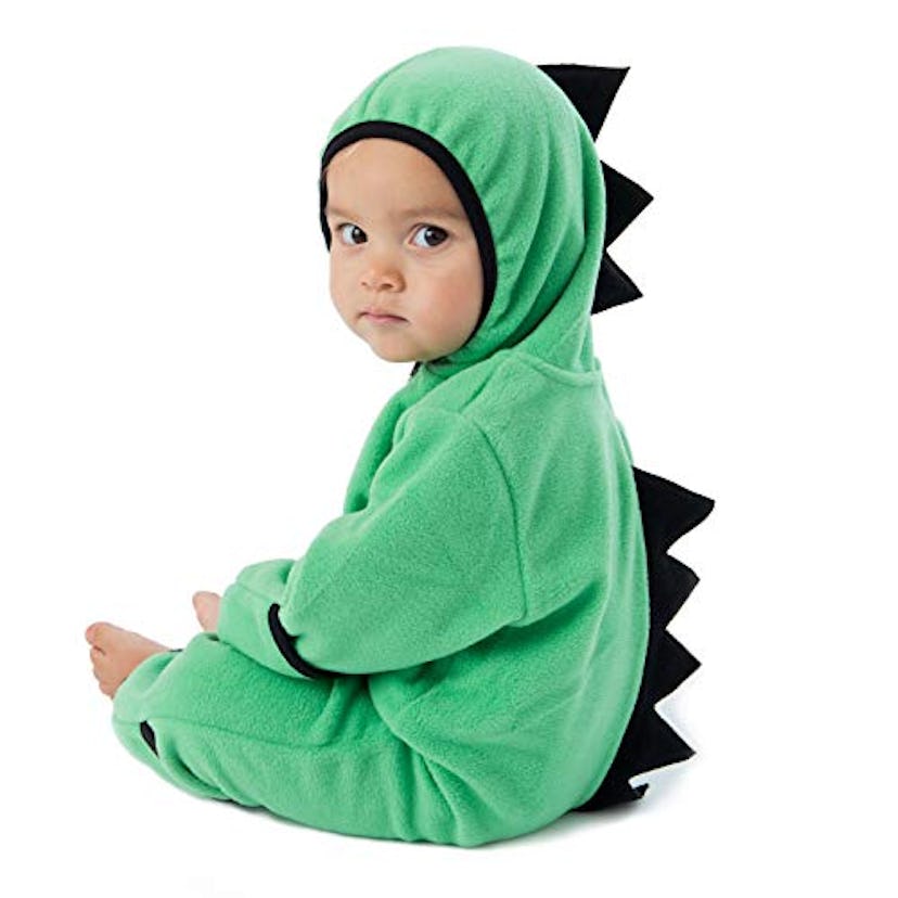 Cuddle Club Funzies Fleece Baby Bunting Onesie Dino Jacket