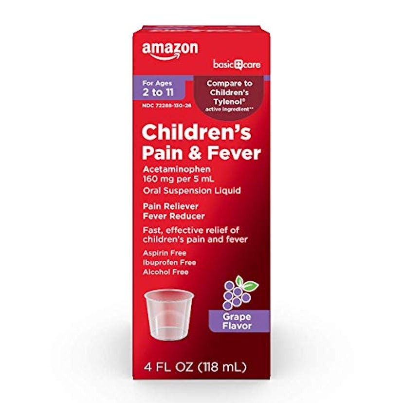 Amazon Basic Care Children's Pain & Fever Oral Suspension Acetaminophen