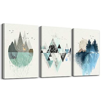 Abstract Mountain in Daytime Canvas Prints