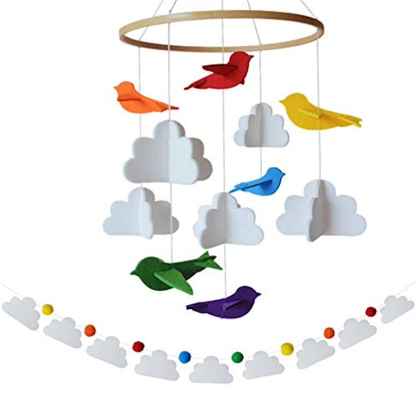 Rainbow Birds Baby Mobile by Sorrel + Fern