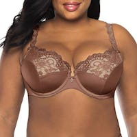 Curvy Couture Tulip Lace Push Up Bra