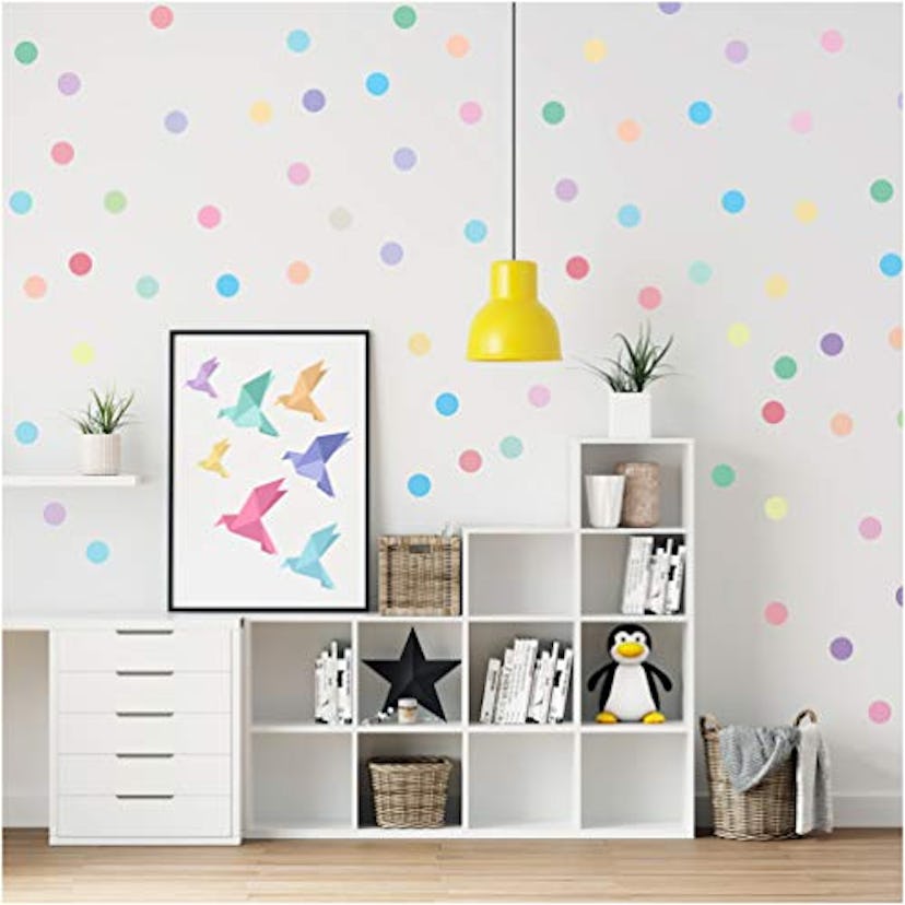 PapaKit Large Round Polka Dot Confetti Wall Decal