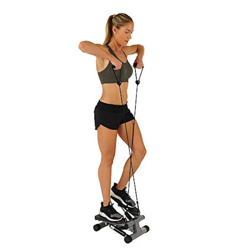 Sunny Health & Fitness Mini Stepper with Resistance Bands