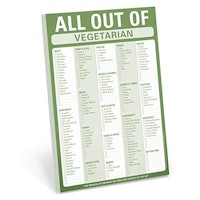 Knock Knock "All Out Of" Grocery List Note Pad (Vegetarian)