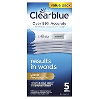 Clearblue Digital At Home Pregnancy Test with Smart Countdown 5-Pack