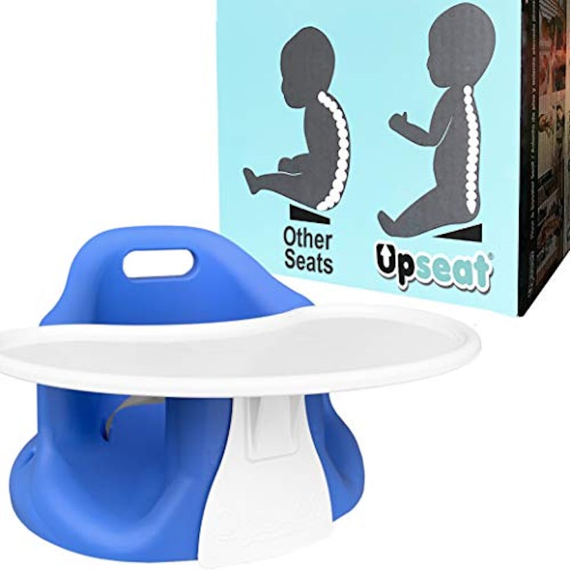 Upseat Baby Floor Seat Booster Chair with Tray Upright Posture and Healthy Hips