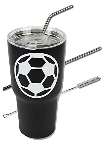 Knitpopshop Stainless Steel Soccer Tumbler
