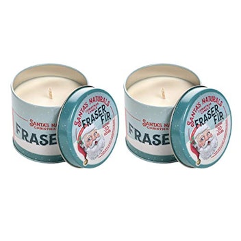 Santa’s Naturals Fraser Fir Christmas Candle, 2-Pack