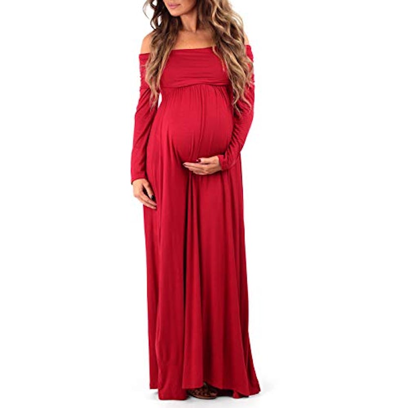 Mother Bee Maternity Cowl Neck Dress