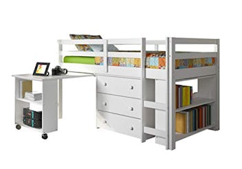 student homework desk Donco Kids Low Study Loft Bed