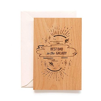 Hereafter Store "Best Dad In The Galaxy" Wooden Card