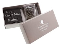 Haysom Interiors Father of The Bride Whiskey Glass and Coaster Gift Set