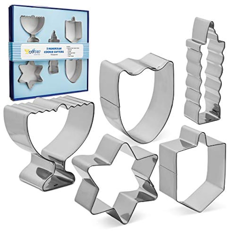 Aviv Judaica Hanukkah Stainless Steel Cookie Cutters