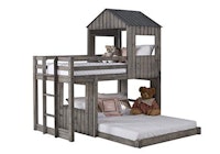 Donco Campsite Bunk Beds for Kids- Twin Over Full