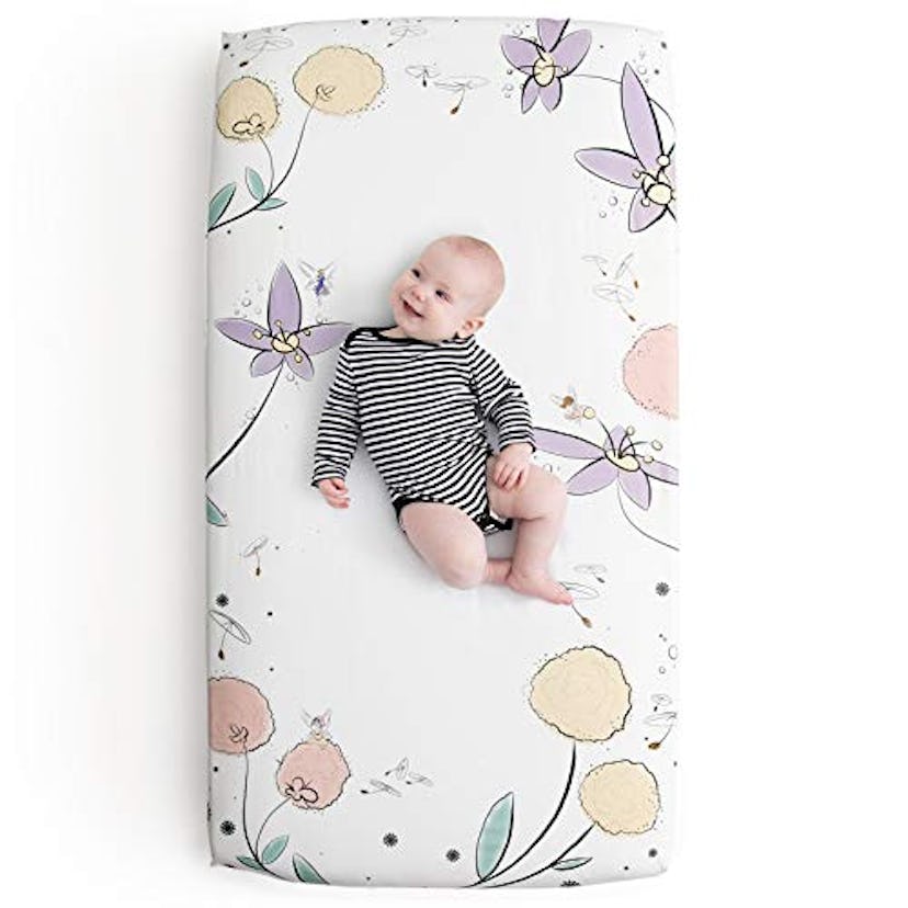 JumpOff Fairy Blossoms Crib Sheet