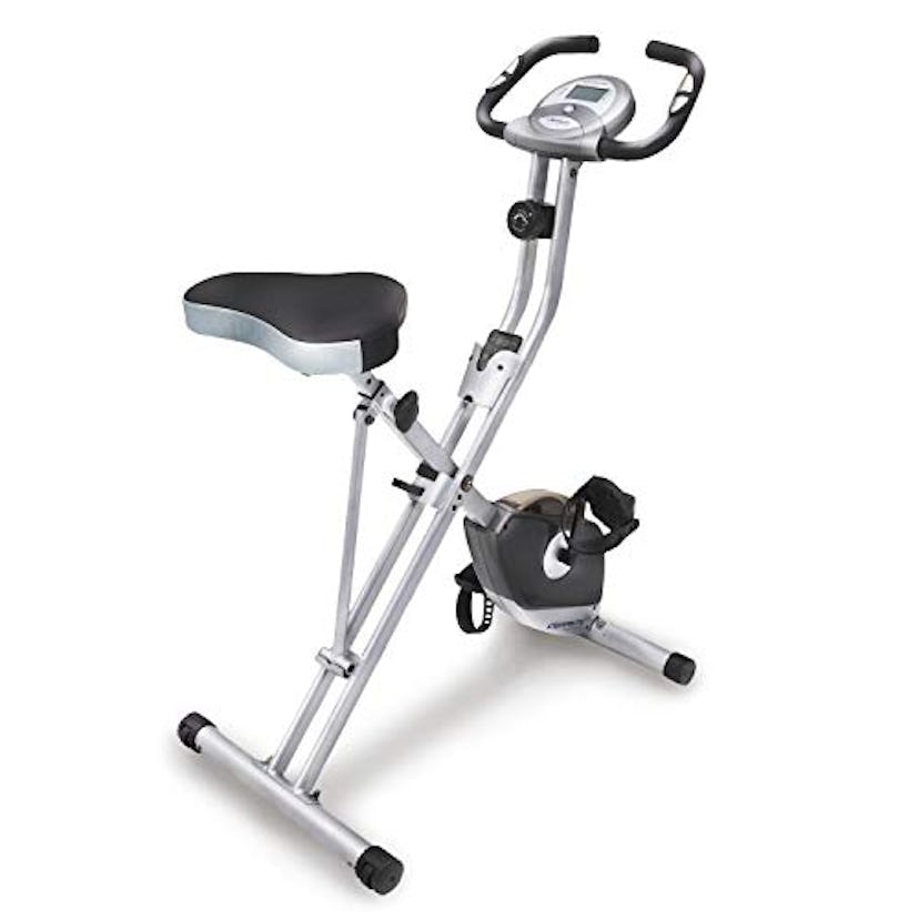 Exerpeutic Folding Magnetic Upright Exercise Bike with Pulse