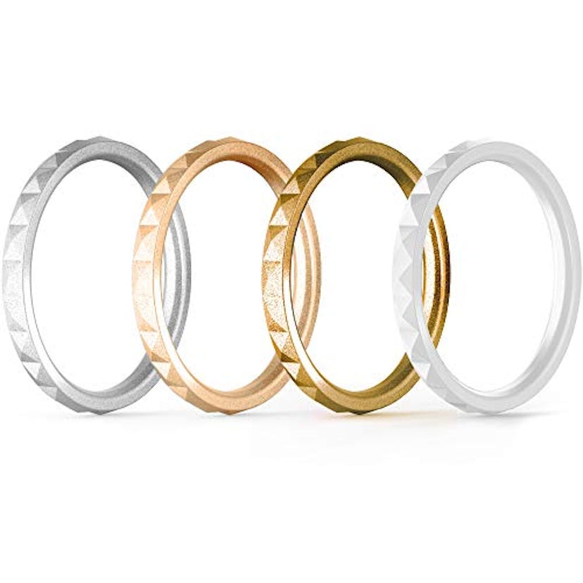 ThunderFit Thin and Stackable Silicone Rings