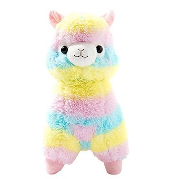 Cuddly Llama Rainbow Alpaca Doll