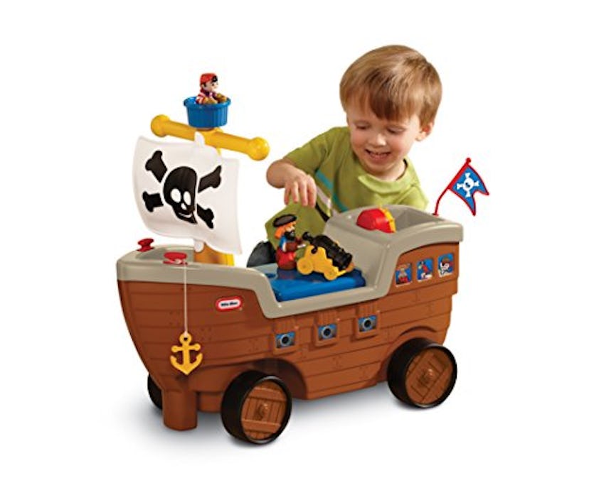 Little Tikes 2-in-1 Pirate Ship Ride-On Toy and Playset