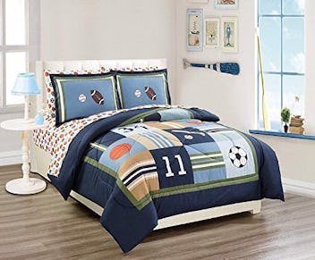 Elegant Home Multicolor Sports Comforter Set 