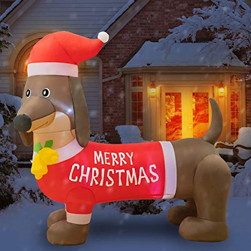 Rocinha 5ft Christmas Inflatables Dachshund