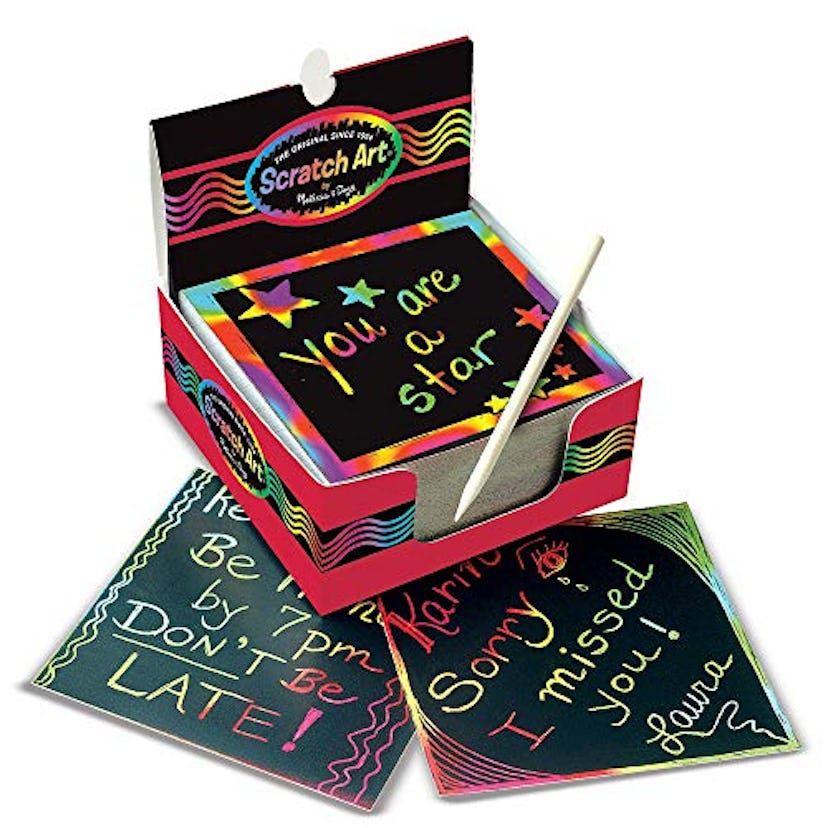 Melissa & Doug Scratch Art Box of Rainbow Mini Notes