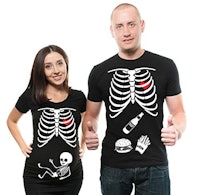 X-Ray Skeleton Matching Pregnancy Costume