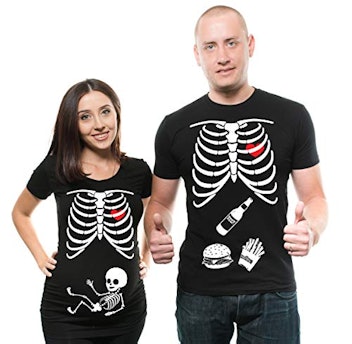 X-Ray Skeleton Matching Pregnancy Costume