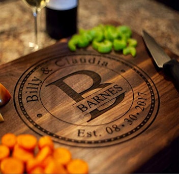 NakedWoodWorks Personalized cutting board
