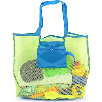 Click N’ Play Colorful Lightweight Mesh Beach Bag