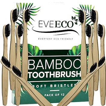 12-Pack Vegan Bamboo Toothbrush
