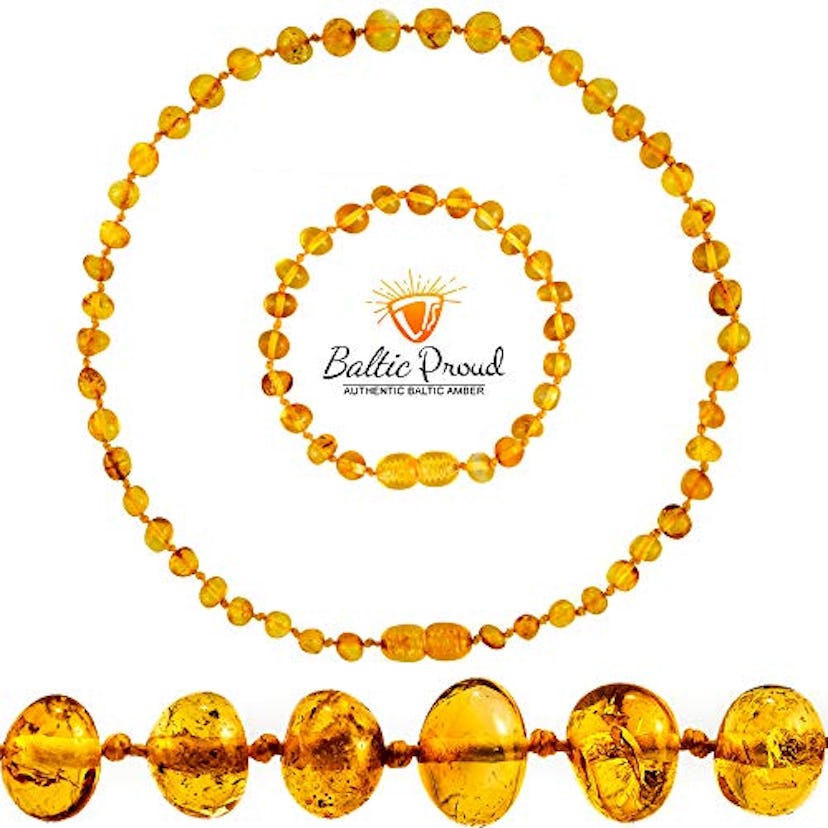 Baltic Amber Necklace and Bracelet Gift ...