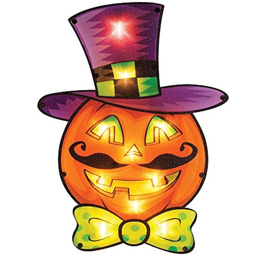 Twinkle Star 16 x 12 Inch Halloween Decorations Lighted Vintage Jack-o-Lantern Pumpkin Window Silhou...