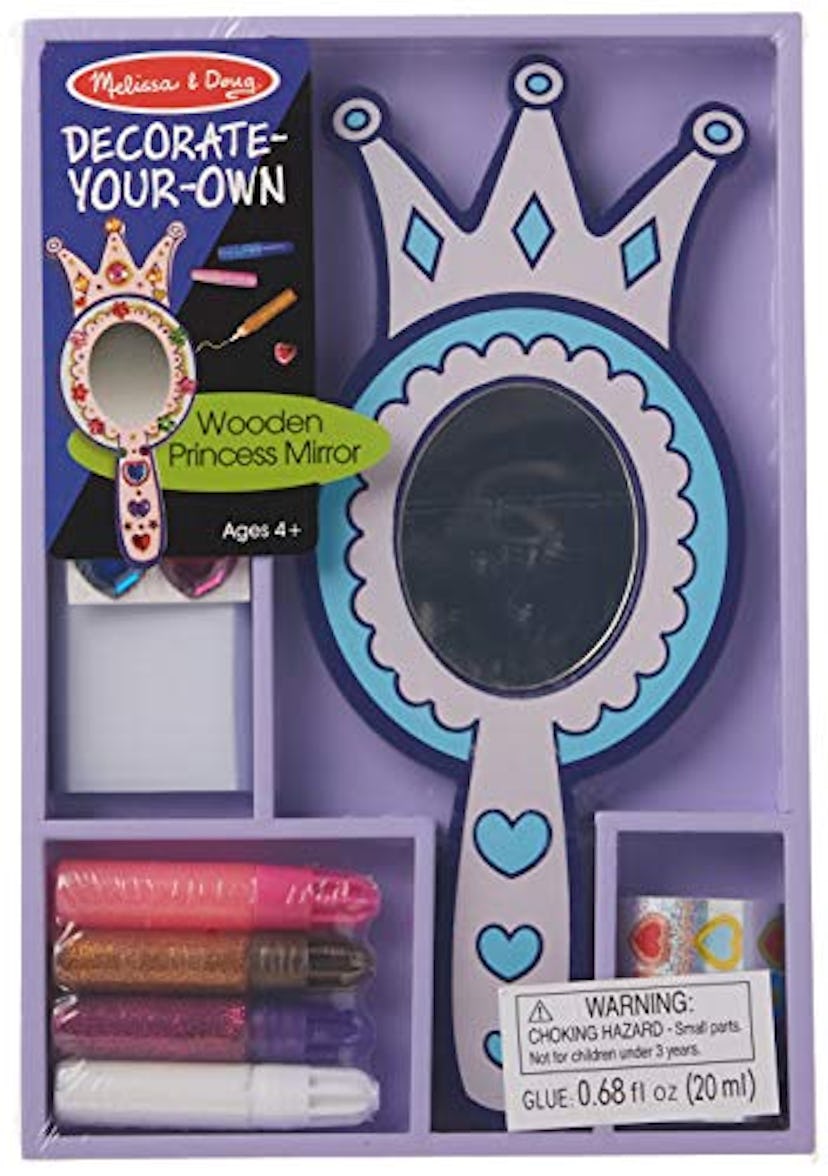 Melissa & Doug Decorate-Your-Own Wooden Princess Mirror