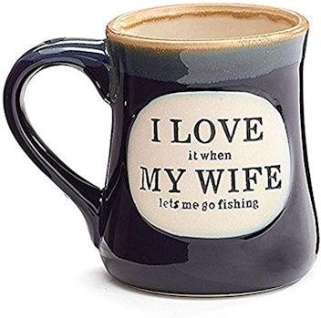 Burton "I Love When My Wife Lets Me Go Fishing' mug