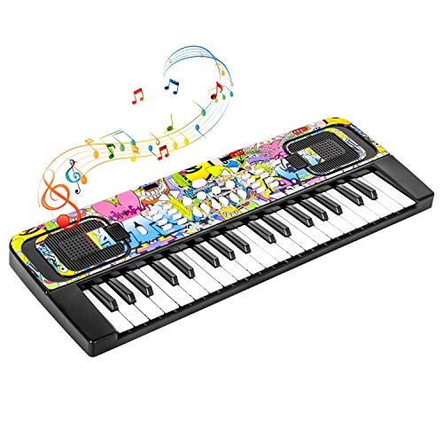 37 Keys Multifunction Toddler Piano Electronic Keyboard Music Instrument for Girls and Boys SAOCOOL Kids Piano Keyboard Pink 