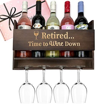 Wine Down Retirement Wine Rack