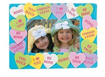 Conversation Heart Picture Frame Craft Kit, Set of 12