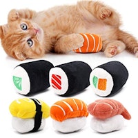 CiyvoLyeen Sushi Cat Toys with Catnip (6 Pack)