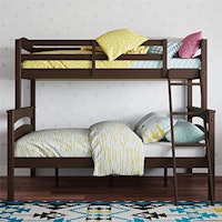 Dorel Living Brady Wood Bunk Beds for Kids- Twin Over Full