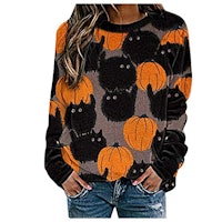Pumpkin Cat Bats Sweatshirt