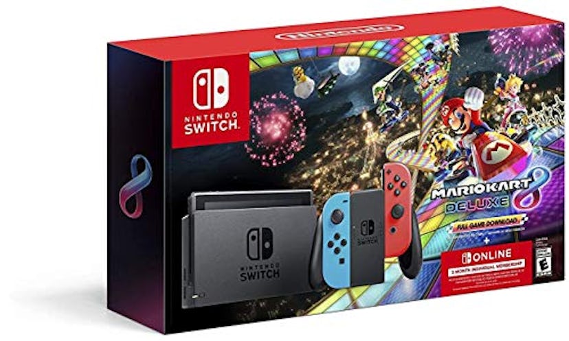 Nintendo Switch Handheld Game Console Bundle With Mario Kart 8 Deluxe Game