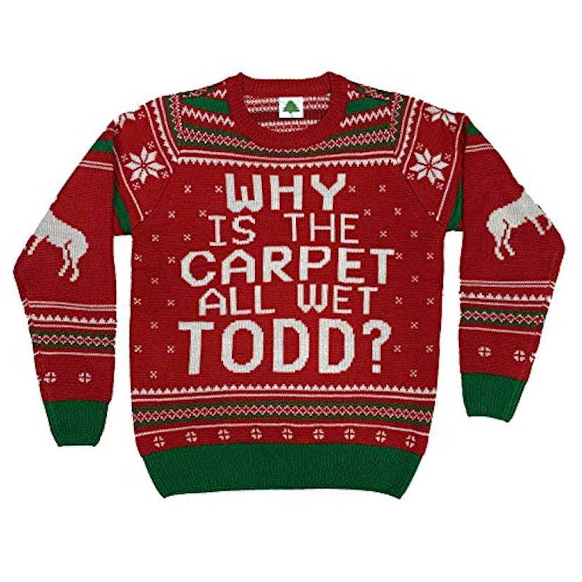 Why is The Carpet All Wet Todd Ugly Christmas Sweater