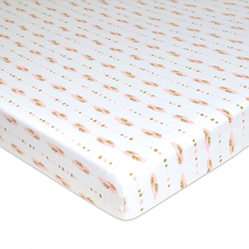 TL Care 100% Natural Cotton Jersey Knit Mini Crib Sheet