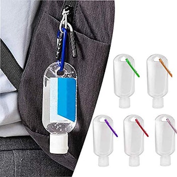 GOCOHHI 5 Packs Travel Plastic Clear Keychain Bottles
