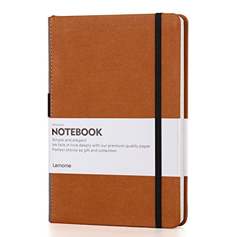 LemomeHardcover Classic Grid Paper Notebook With Pen Holder